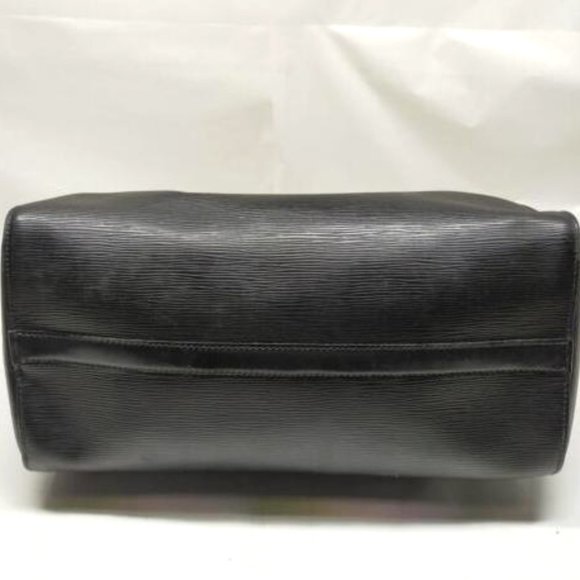 Vintage Louis Vuitton Epi Speedy 35 Black Leather Satchel Boston Bag Gold - Picture 8 of 15